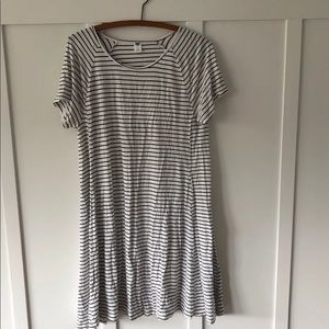Striped swing t-shirt dress